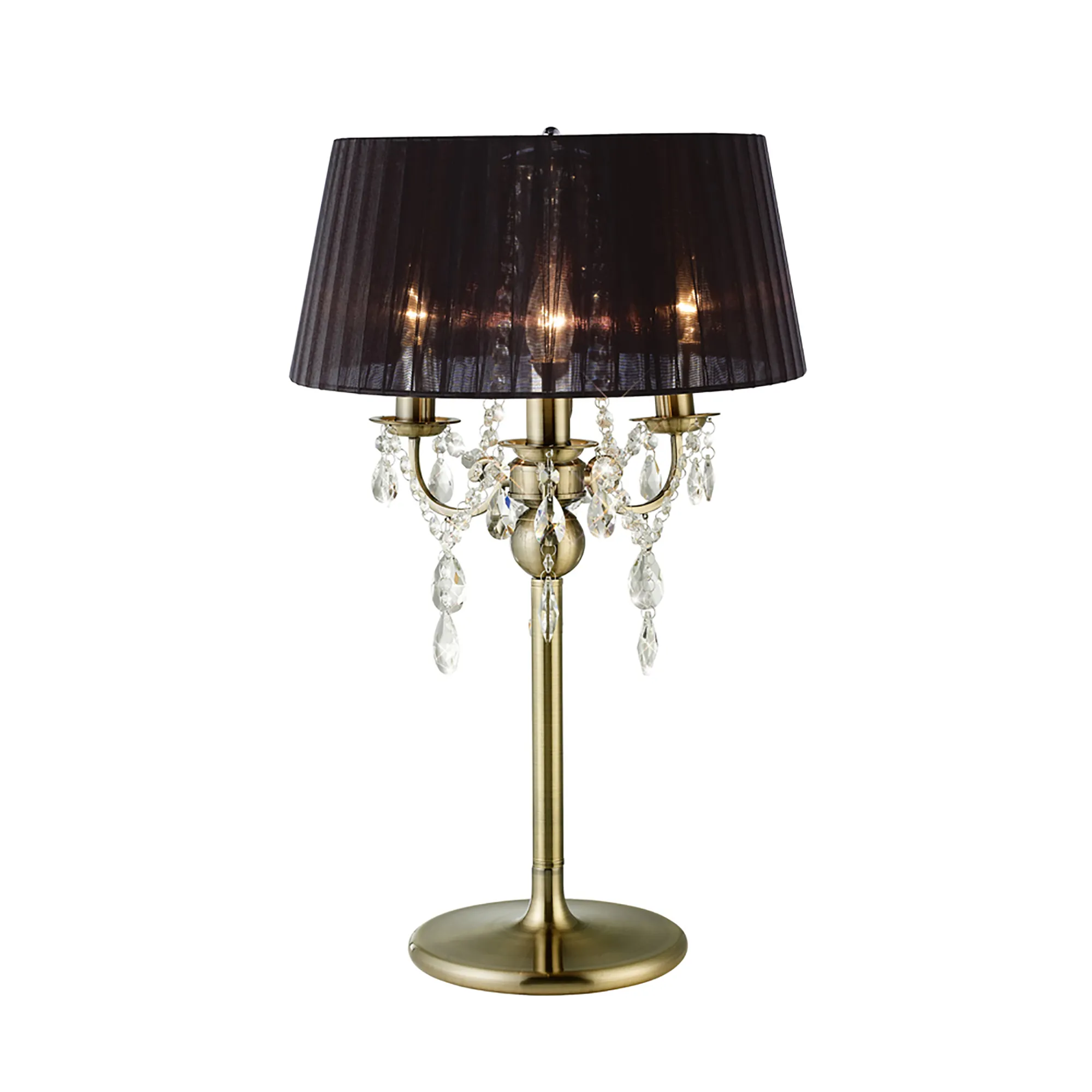 IL30065/BL  Olivia Crystal 61cm 3 Light Table Lamp